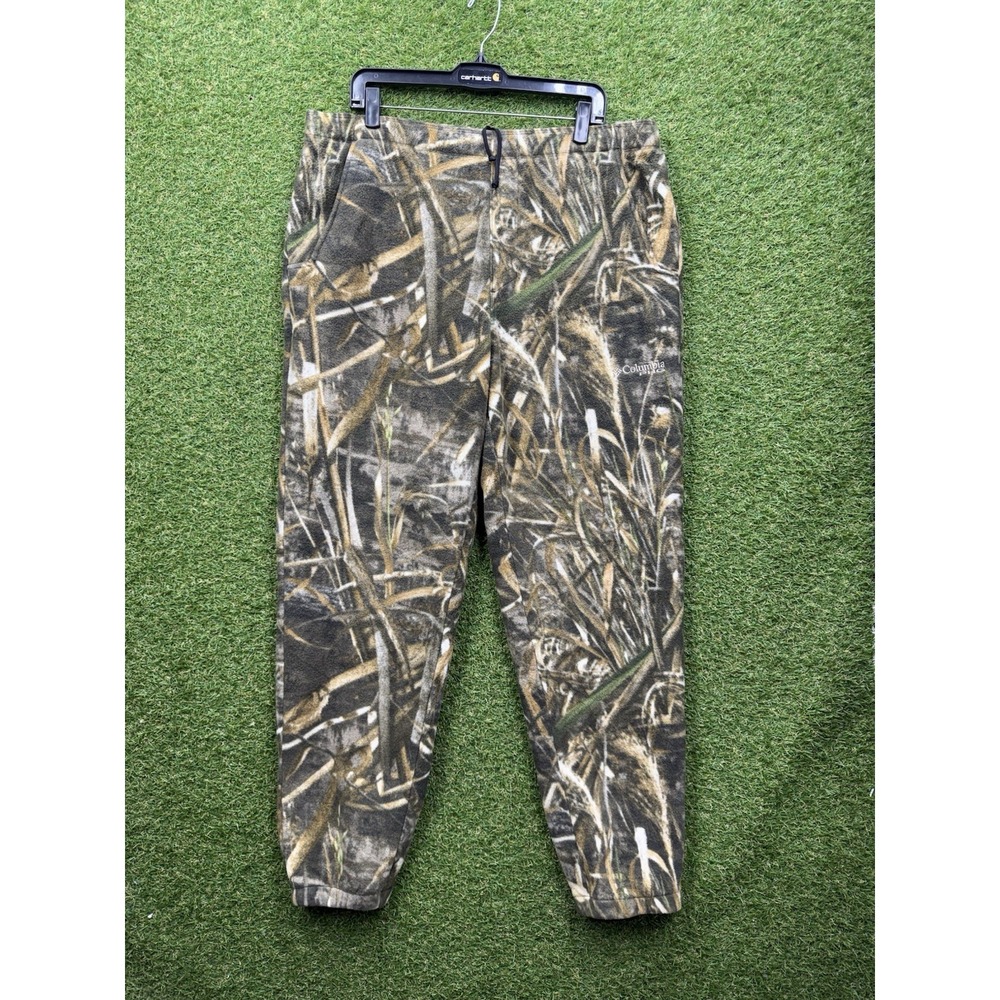 Columbia Camo Sweatpants Mens Large Baggy Y2K Camouflage Woodland Drawstring